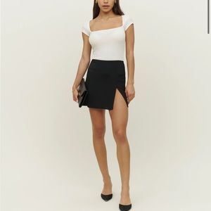 Reformation Margot black mini skirt 4